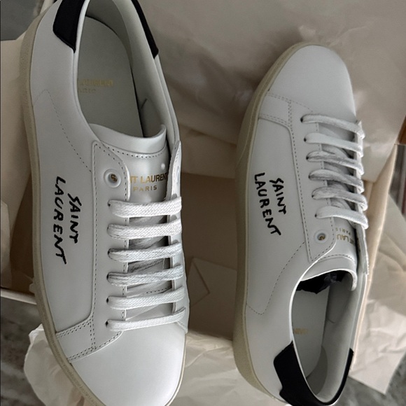Saint Laurent White and Black Sneakers - Picture 7 of 15